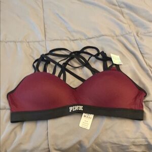 PINK Victoria's Secret Women's Burgundy Strappy Bra